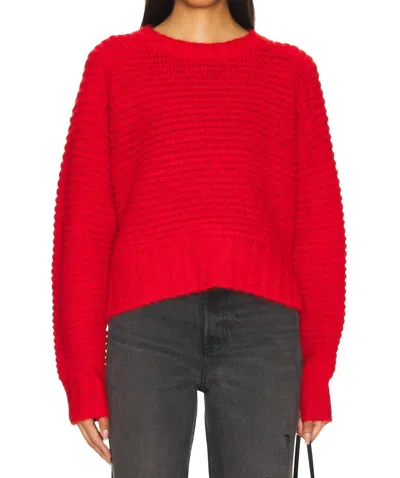 Pistola Adina Waffle Knit Sweater In Rouge In Red