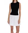 Pistola Adrienne Mixed Media Mini Dress In Noir And Le Blanc In White