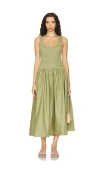 Pistola Alessia Smocked Drop Waist Dress In Sage In Green