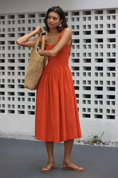 Pistola Alessia Sleeveless Square-neck Maxi Dress In Red