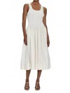 Pistola Alessia Smocked Drop-waist Stretch Cotton Midi Dress In Multi
