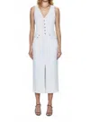 Pistola Alex Denim Button-front Midi Dress In White