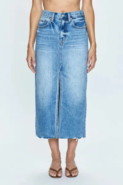 Pistola Alice Midi Skirt In Portrait Vintage In Blue