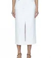 Pistola Alice Midi Skirt In White In White