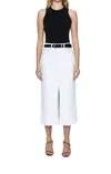 Pistola Denim Alice Midi Skirt In White In White