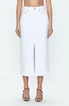 Pistola Denim Alice Midi Skirt In White In White