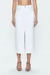 Pistola Denim Alice Midi Skirt In White In White