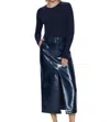 Pistola Alice Utility Faux Leather Midi Skirt In Multi