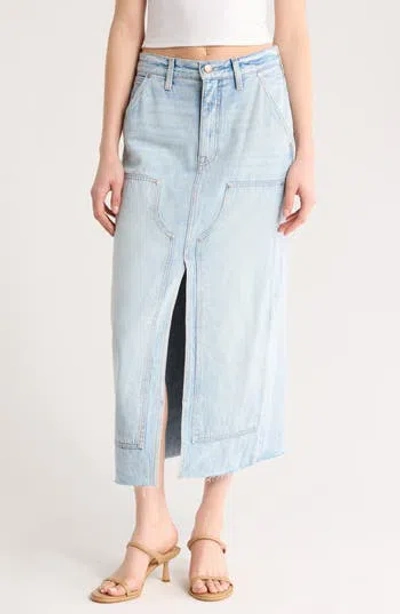 Pistola Alice Workwear High Rise Denim Skirt In Coastal