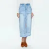 Pistola Alice Workwear High Rise Skirt In Coastal In Blue
