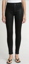 Pistola Aline High Rise Skinny Jeans In Coated Night Sky In Black