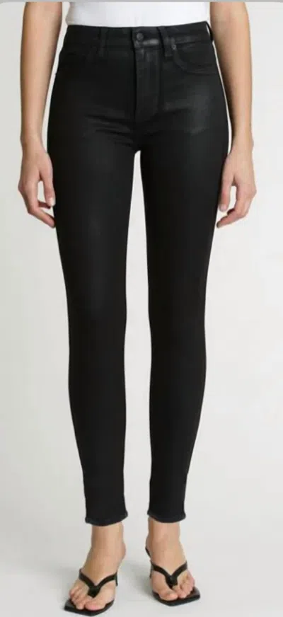 Pistola Aline High Rise Skinny Jeans In Coated Night Sky In Black