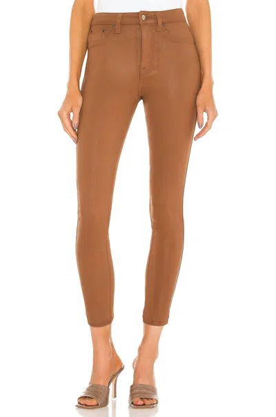 Pistola Aline High Rise Skinny Jeans In Cognac In Green