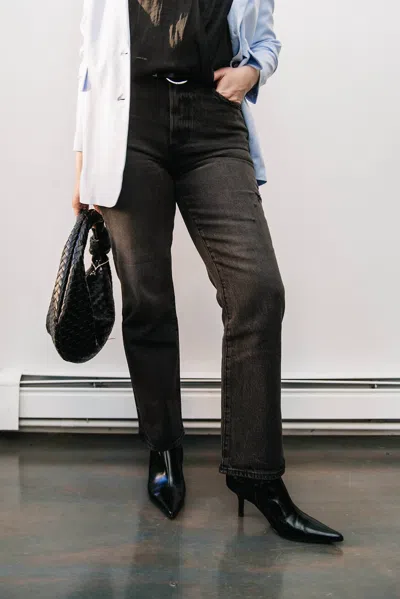 Pistola Ally High Rise Ankle Boot Jeans In Black