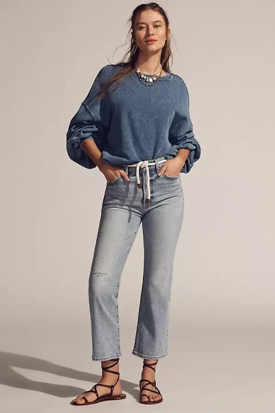 Pistola Ally High-rise Crop Flare Jeans In Blue