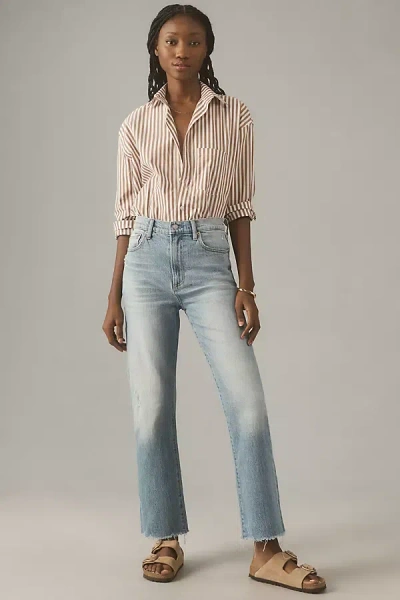 Pistola Ally High-rise Crop Flare Jeans In Blue