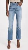 Pistola Ally High Rise Straight Leg Jeans In Sutton In Blue