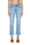 Pistola Kate Distressed Raw Hem Ankle Straight Leg Jeans In Blue