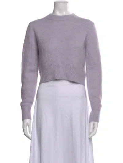 Pre-owned Pistola Alpaca Crew Neck Sweater In Purple