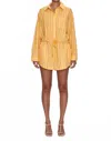 Pistola Amelie Cotton Poplin Romper In Papaya Stripe In White