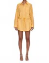 Pistola Amelie Cotton Poplin Romper In Papaya Stripe In Yellow