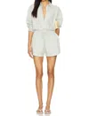 Pistola Amelie Romper In Pistachio Stripe In White