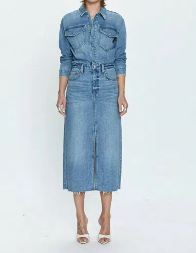 PISTOLA AMIRA LONG SLEEVE MIDI DRESS IN MARCEL