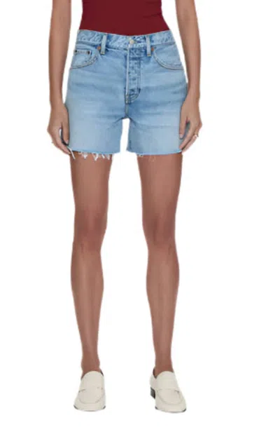 Pistola Andie Hi Rise Cut Off Shorts In Notion In Blue