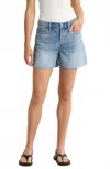 Pistola Andie High Rise Cut Off Shorts In Notion In Blue