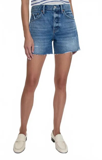 Pistola Andie High Rise Vintage Cut Off Short In Thesis Distressed Wash In Blue