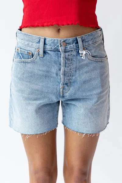 Pistola Andie High Rise Vintage Cut Off Shorts In Notion In Blue