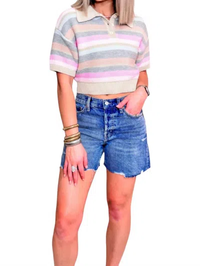 Pistola Andie High Rise Vintage Short In Medium Wash In Blue