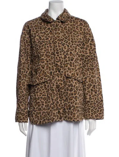 Pre-owned Pistola Animal Print Jacket In Brown