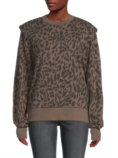 Pistola Animal Print Sweatshirt In Brown