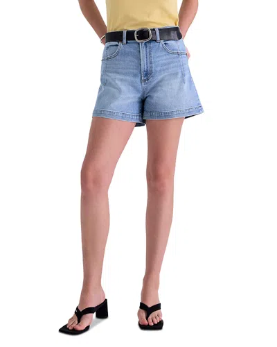Pistola Aoki High Rise A Line Shorts In Blue