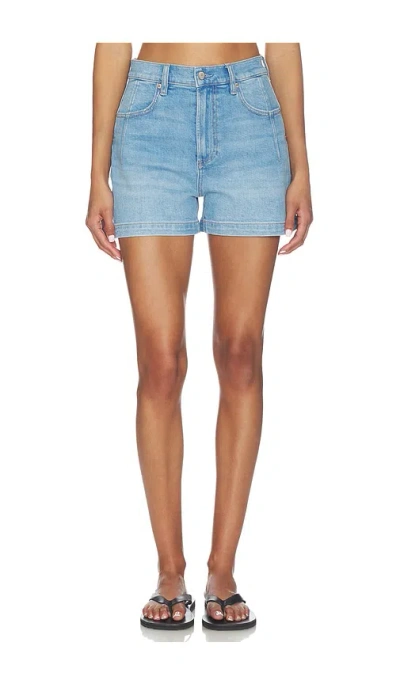 Pistola Aoki High Rise A-line Shorts In Blue