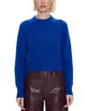 Pistola Sara Shrunken Crewneck Sweater In Blue