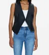 Pistola Arabella Leather Vest In Slate Black