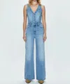 Pistola Aria Denim Jumpsuit In Essence In Blue
