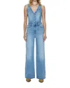 Pistola Aria Denim Jumpsuit In Essence In Blue