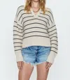Pistola Arlo Pollo Sweater In Dove Navy Stripe