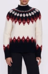 Pistola Astrid Fair Isle Turtleneck Sweater In Neutral