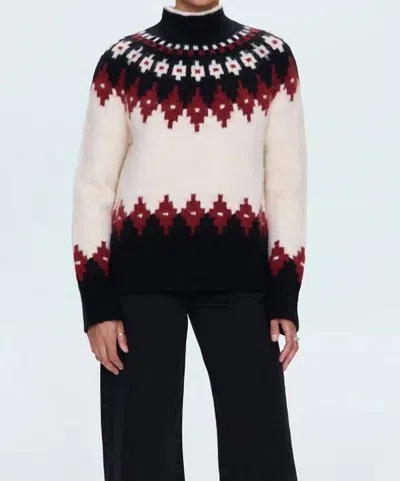 Pistola Astrid Pullover Sweater In White Oxblood In Multi