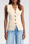 Pistola Audra Vest Cardigan In Soft Dove In White
