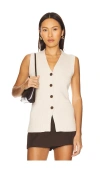Pistola Audra Vest Cardigan In Soft Dove In Soft Dove