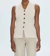 Pistola Audra Vest Cardigan In Soft Dove In Multi