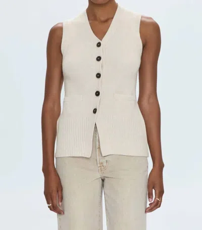 Pistola Audra Vest Cardigan In Soft Dove