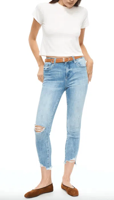 Pistola Audrey Mid Rise Crop In Sierra Distressed