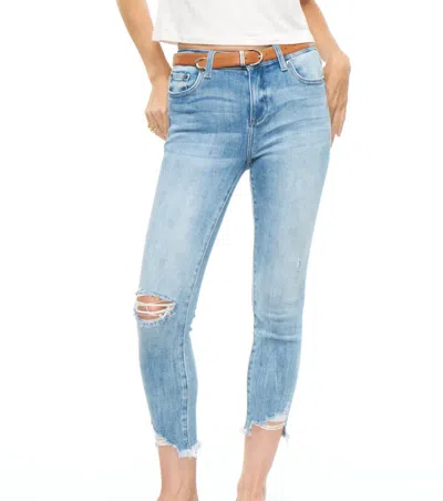 Pistola Audrey Mid Rise Skinny Crop In Sierra Distressed In Multi