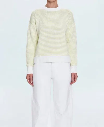 Pistola Aura Relaxed Crew Neck Sweater In Limeade In Yellow